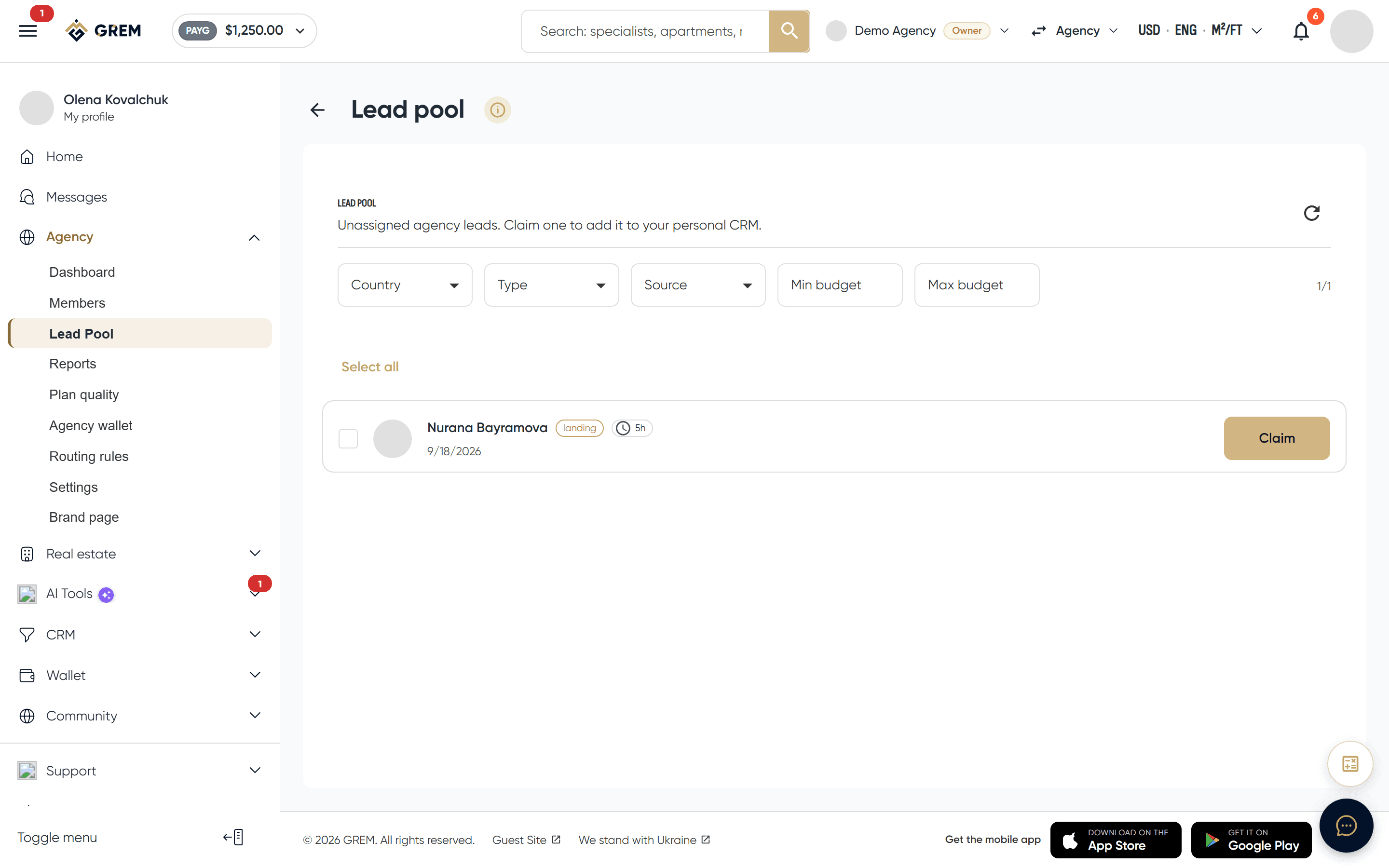 The shared agency lead pool