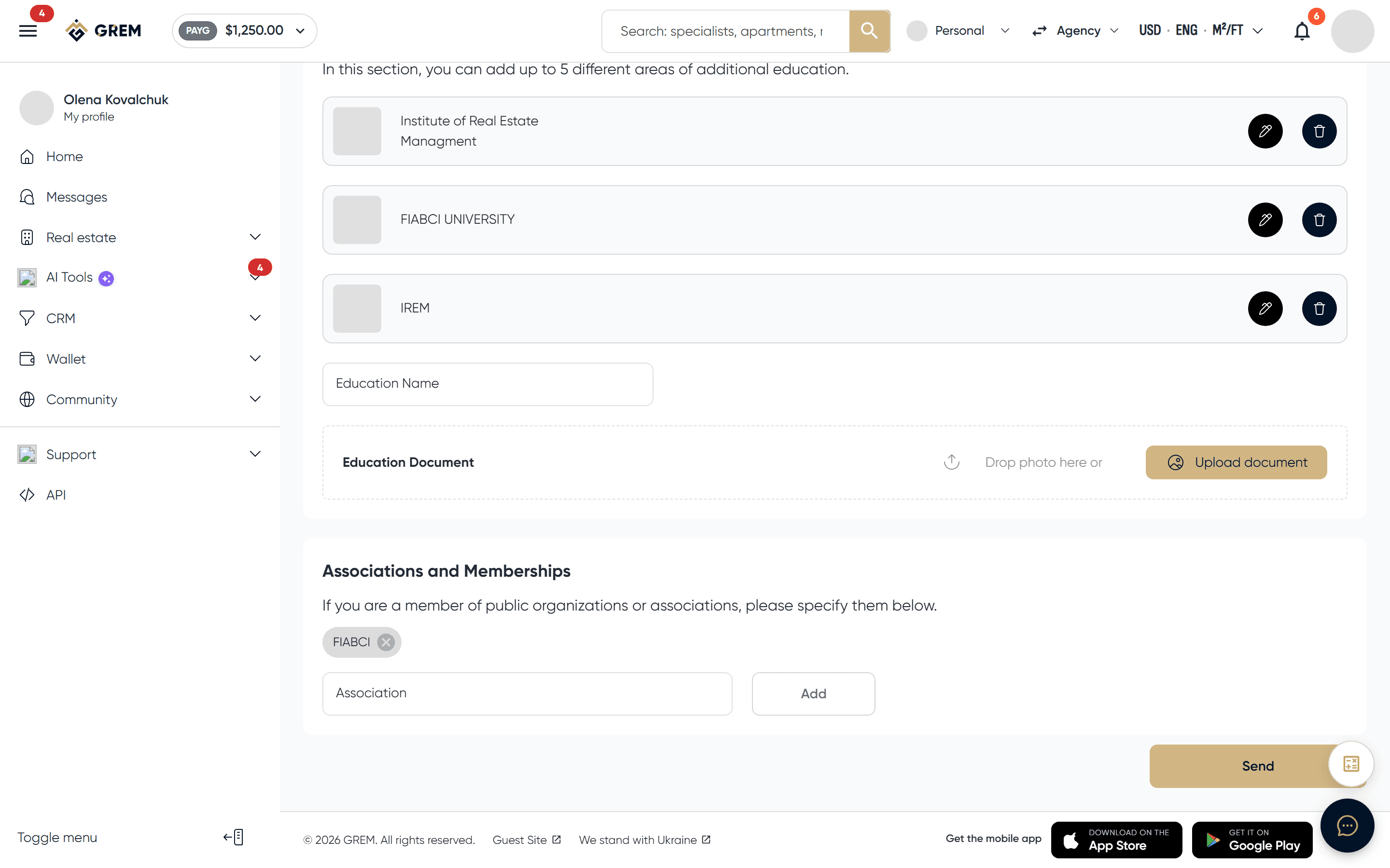 Agent profile verification steps