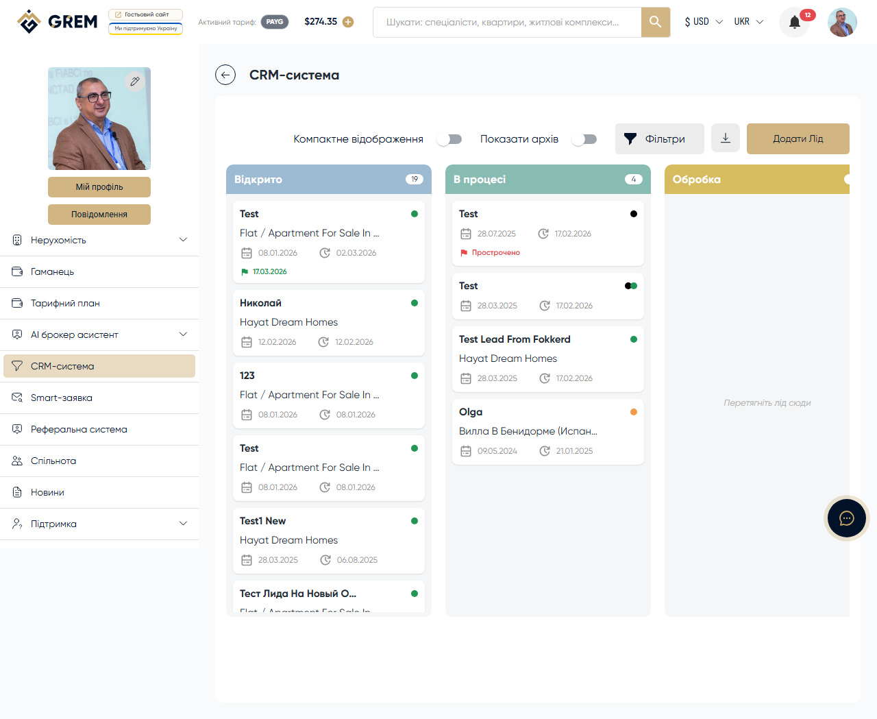 Канбан-дошка воронки продажів