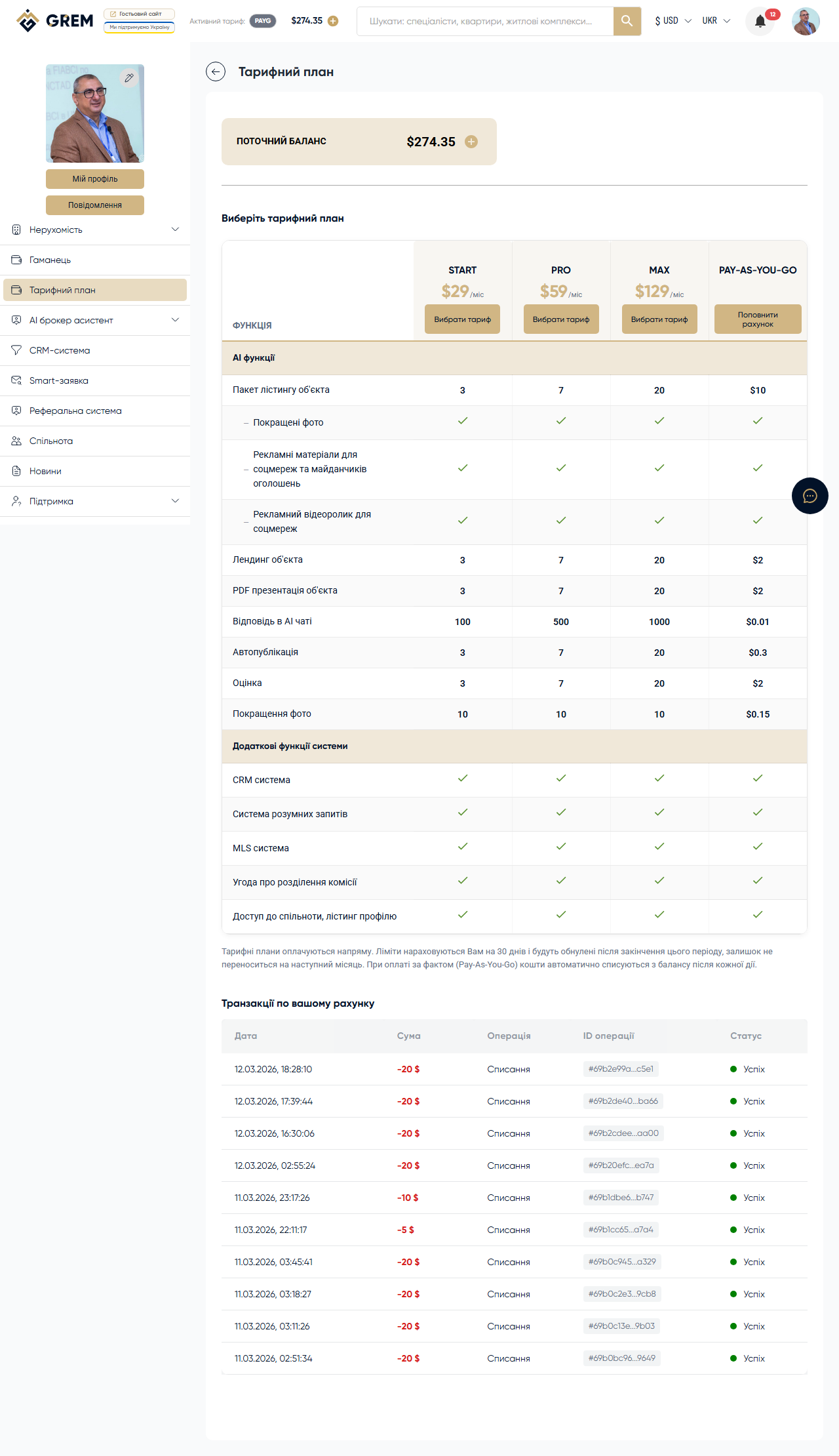 Порівняння тарифних планів